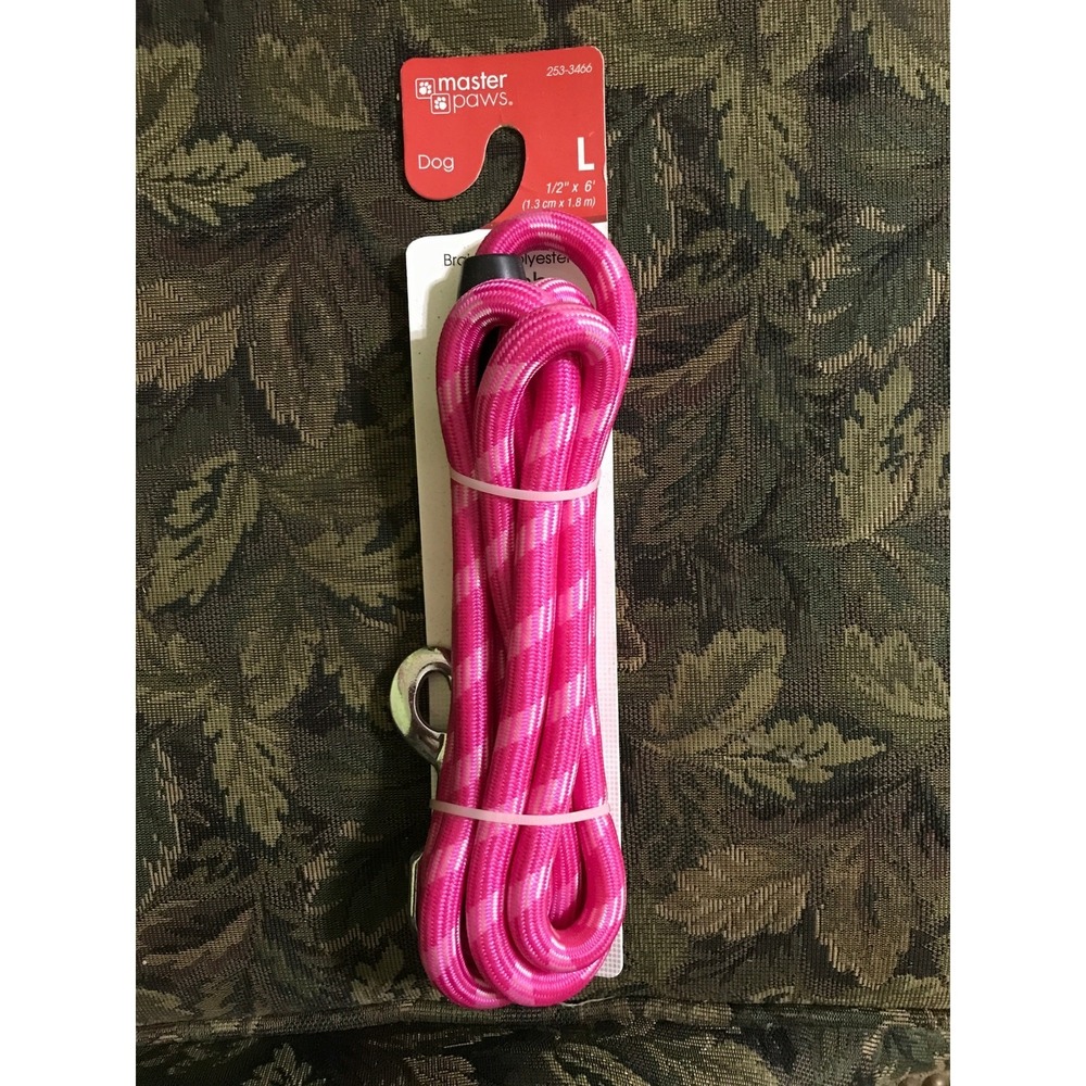 Master Paws L 1/2"x6' Pink Dog Leash